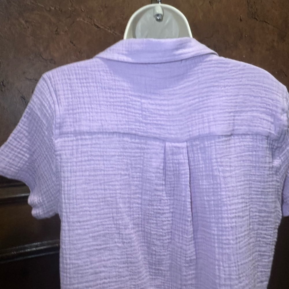 NWT SIZE L Pink Rose Light Purple Button-Down Shirt - Picture 4 of 10